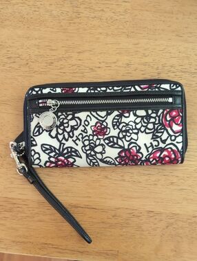 Coach Poppy Daisy Floral Graffiti Slim Zip Wallet & Wristlet [1]